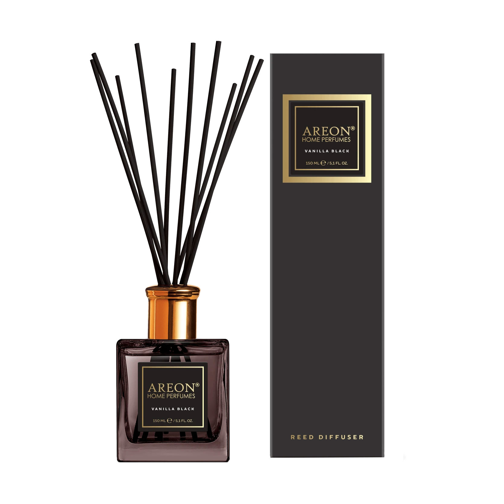 Аромадифузор повітря Areon Home Perfume Vanilla Black, 150 мл